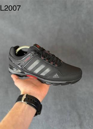 Мужские весенние кроссовки adidas terrex черные с красным модные летние кроссовки адидас терекс нубук