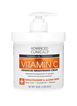 Advanced clinicals крем для покращення кольору шкіри з вітаміном с