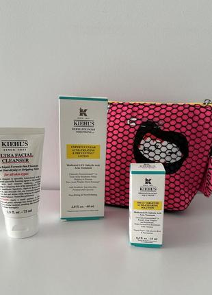 Набір засобів для обличчя з акне kiehl's since 1851 feel good in your skin set