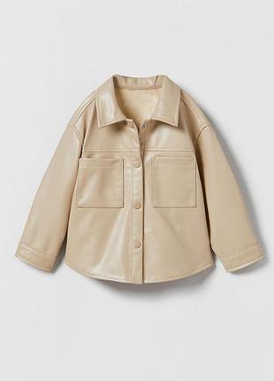 Шкіряна сорочка zara оригінал 4-5 р.