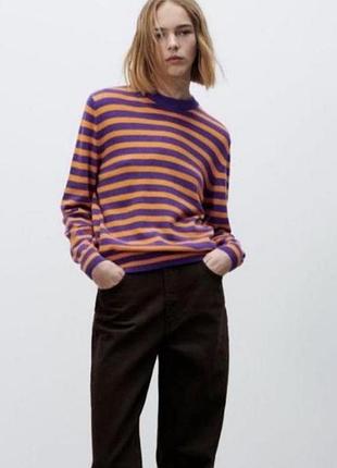 Свитер пуловер zara с шерстью и кашемиром