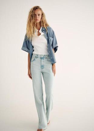 Джинси z1975 wide leg mid rise zara