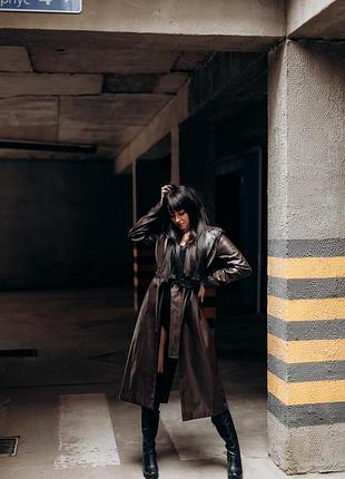 Тренч шоколадный 8