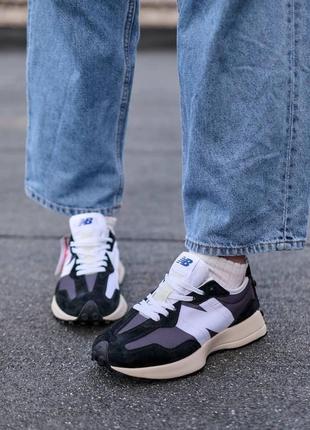 Чоловічі кросівки new balance 327 black white  v / smb