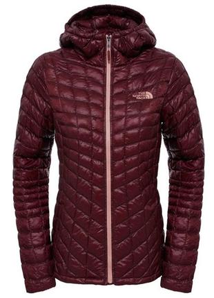 Мікропуховик The North Face бордовий жіночий куртка спортивна легка весняна осіння пуховик вітровка червона