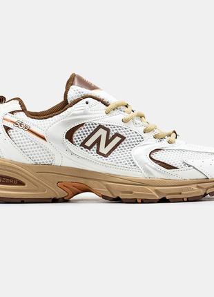 Жіночі кросівки new balance 530 white brown v / smb