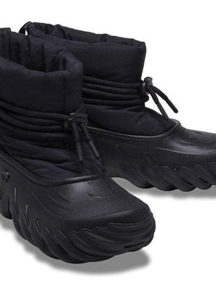 Crocs крокс сапоги зимние echo boot black