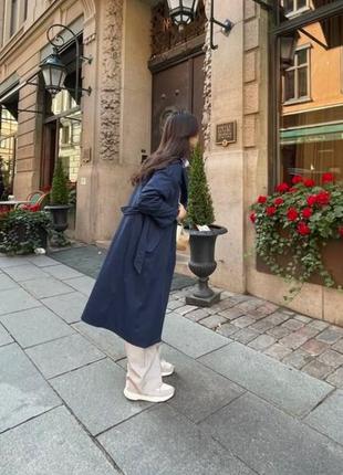 Длинный синий тренч 🧥 everme