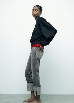 Джинси з заворотом zara