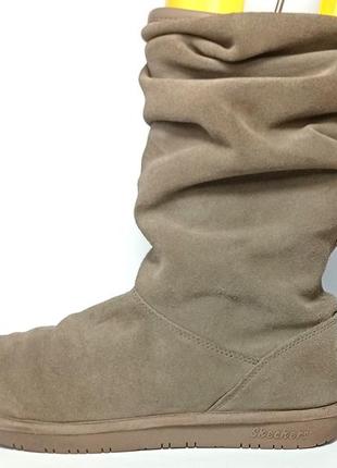 Женские замшевые демисезонные сапоги skechers australia