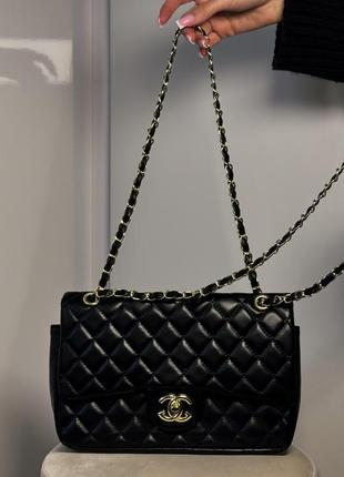 Трендовая сумка шаннель, черная сумка chanel