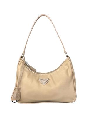 Женская сумка Prada Crystal-Studded Pouch nylon mini baguette bag оригинал instagram luxbox.ua