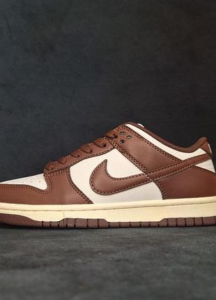 Nike dunk low cacao brown, кроссовки женские