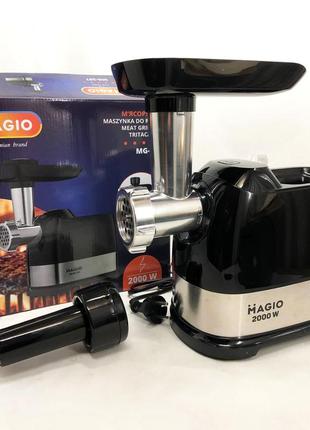 Мясорубка magio mg-267 2000 вт, мясорубка для дома, мясорубка для овощей, электромясорубка для