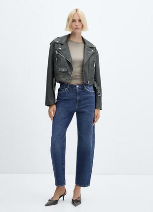 Джинсы mango slouchy слоучи темно-синие уровни прямые