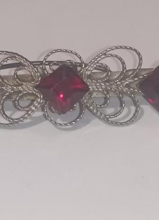 Заколка  ссср мельхиор.