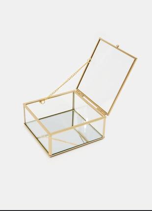 Скляна скринька. стеклянная шкатулка для украшений