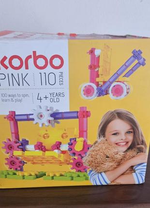 Дитячий конструктор korbo pink, шестренки