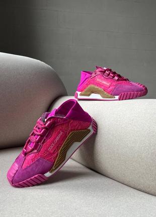 Кружевные люксовые кроссовки “ns low pink” premium