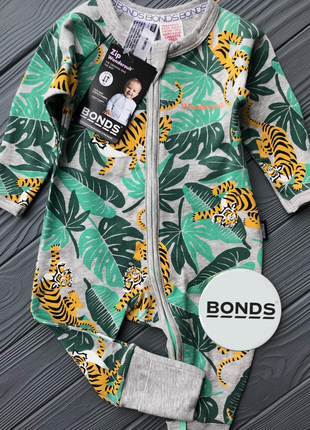 Человечек bonds 18-24 мес. на змейке молнии слип next тигр ромпер крутой яркий для мальчика классный