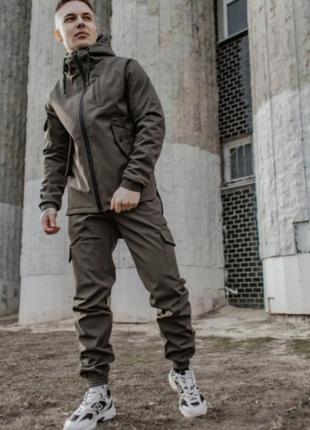 Чоловічий костюм softshell intruder хакі