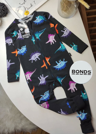 Чоловічок bonds 3-4 роки. на змійці блискавці сліп next динозавр дінозавр діно ромпер крутий яскравий для хлопчика класний