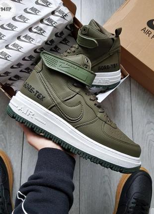 👟 кроссовки nike air force 1 gore-tex haki white / наложка bs👟