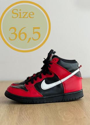 Чоловічі кросівки nike dunk high deadpool red/black, (р. 36.5)