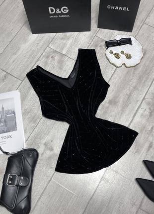 Майка бархат и бисер