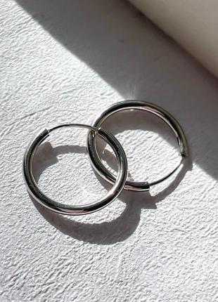 Серьги кольца классические