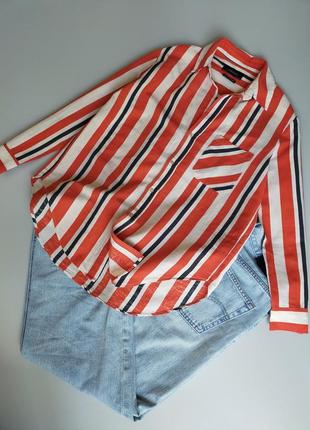 Зара рубашка в полоску, zara