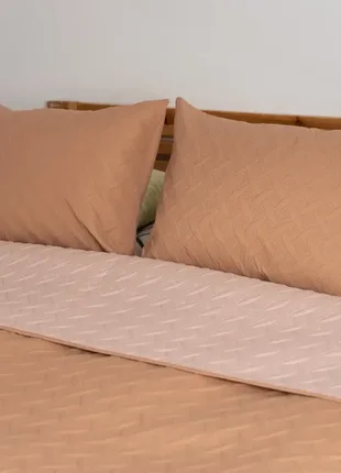 Покривало теп "vintage" 220*240 см 1шт наволочка 50*70 см 2шт кофейний/вінтаж