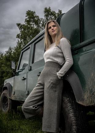 Кюлоти з вовни bella hoskyns wool culottes in petrol mix