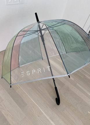 Новый зонт фирменный esprit прозрачный