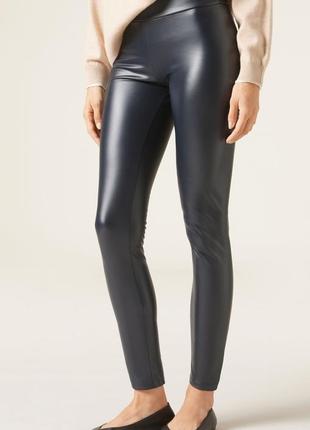 Леггинсы под кожу утепленные calzedonia m