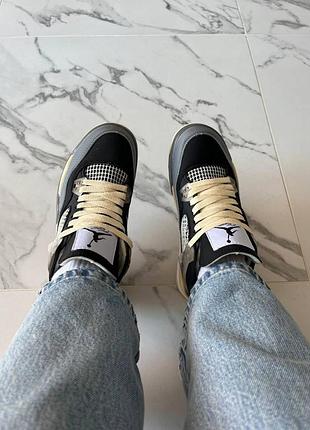 Jordan 4 off white black6 фото