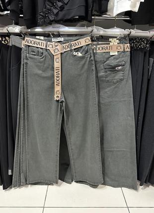 Женские джинсы турция ddoratti хаки зеленые