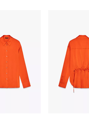 Яркая рубашка zara ) 🧡 4