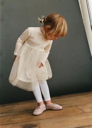 Комбинированное платье из тюля zara 4619