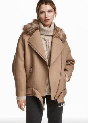 Демисезонное полу пальто h&m