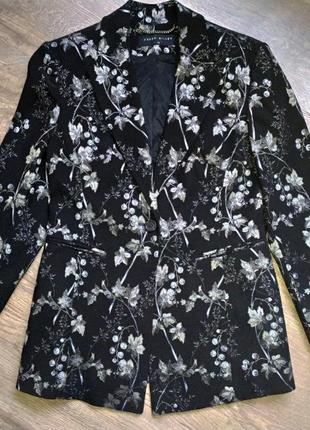 Удлиненный пиджак гобеленовая ткань7 фото