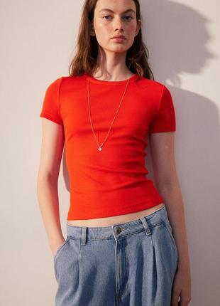 Футболка в рубчик от h&m