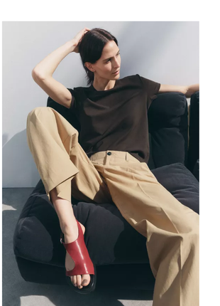 Крутые сандалии zara кожаные