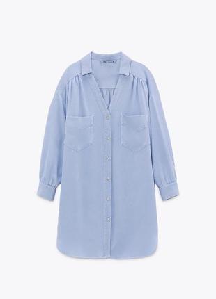 Сукня-сорочка блакитна плаття платье рубашка сорочка