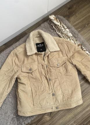 Куртка hollister вельветовая куртка hollister с мехом