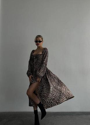 Сукня міді принт7 фото