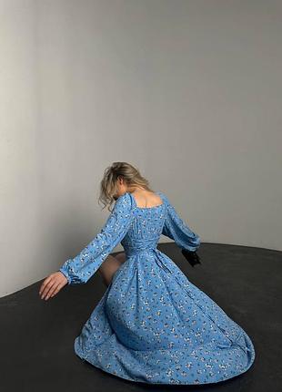 Сукня міді принт5 фото