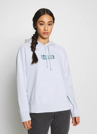 Levi’s оригинальное нежно голубое худи толстовка кофта
