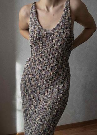 Сукня платье плаття сарафан пляжна пляжное вязана вязаное вязка сукня максі платье макси
