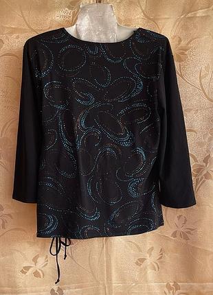 Кофта бренда saloos, пог-51, поб-52, длина-59, ткань черная с блестками